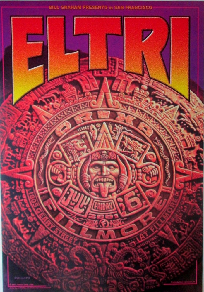 Item #018391 Bill Graham Presents in San El Tri Orixa Friday July 6th, 2001 at The Fillmore Concert Poster.