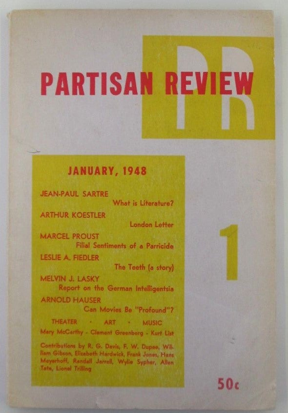 Item #018396 Partisan Review. January, 1948. Jean-Paul Sartre, Marcel Proust, Randall Jarrell.