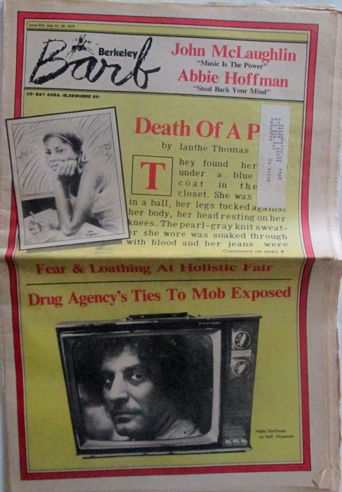 Item #018408 The Berkeley Barb. July 14-20, 1978. Abbie Hoffman.
