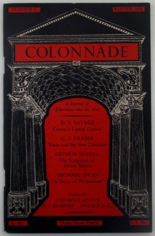 Item #018416 Colonnade. Volume 1, Number 2. Winter 1952. Donald Hall, Odysseus Elytis.