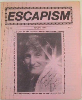 Item #018447 Escapism. January, 1986. Vol. IV. No. 1. authors