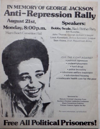 In Memory of George Jackson Anti-Repression Rally. Free All Political Prisoners! Flier/Handbill