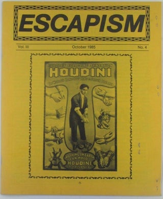 Item #018542 Escapism. October, 1985. Vol. III. No. 34. Authors