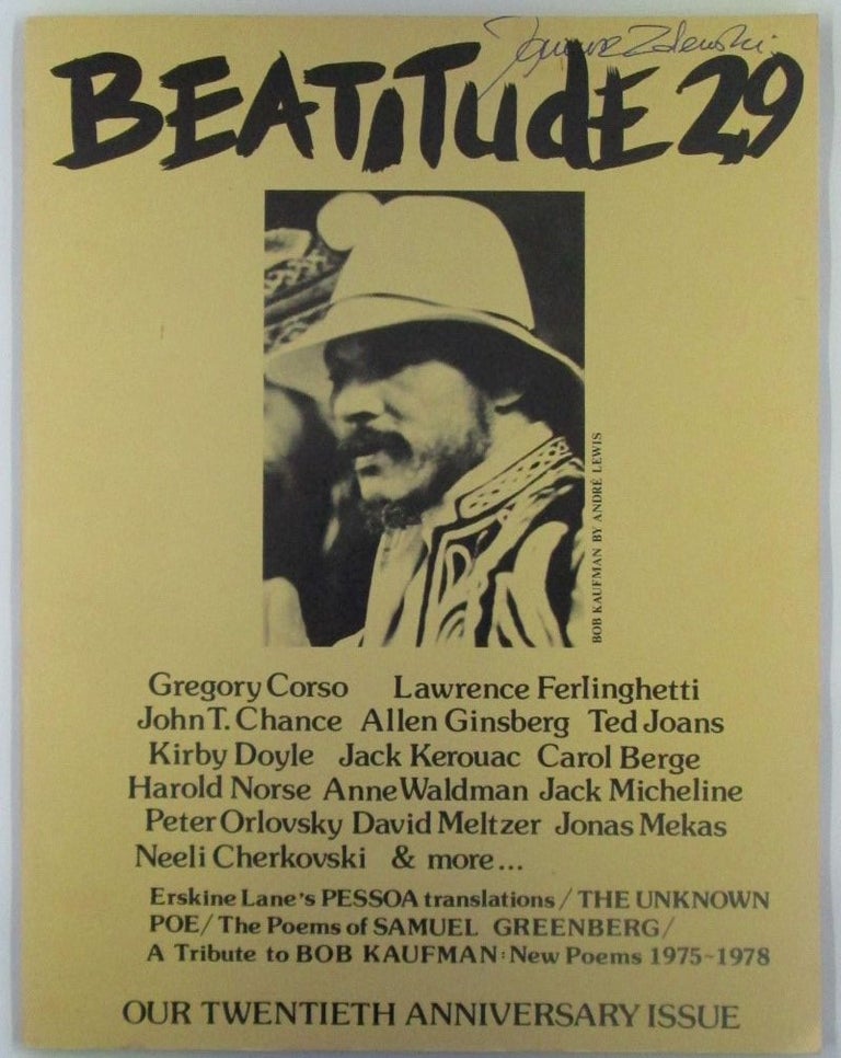 Item #018572 Beatitude #29. Fall '79. Twentieth Anniversary Issue. Allen Ginsberg, Ted Joans, Gregory Corso, Lawrence Ferlinghetti, Carol Berge.