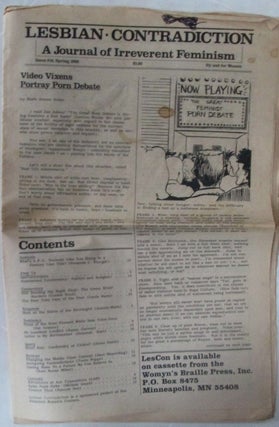 Item #018591 Lesbian Contradiction. A Journal of Irreverent Feminism. Issue #14. Spring 1986....
