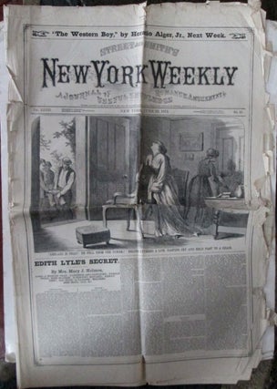 Item #018598 Street and Smith's New York Weekly. A Journal of Useful Knowledge Romance Amusement....