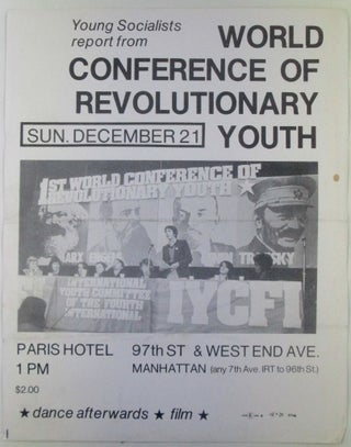 Item #018730 Young Socialists Report from World Conference of Revolutionary Youth Flier/Handbill