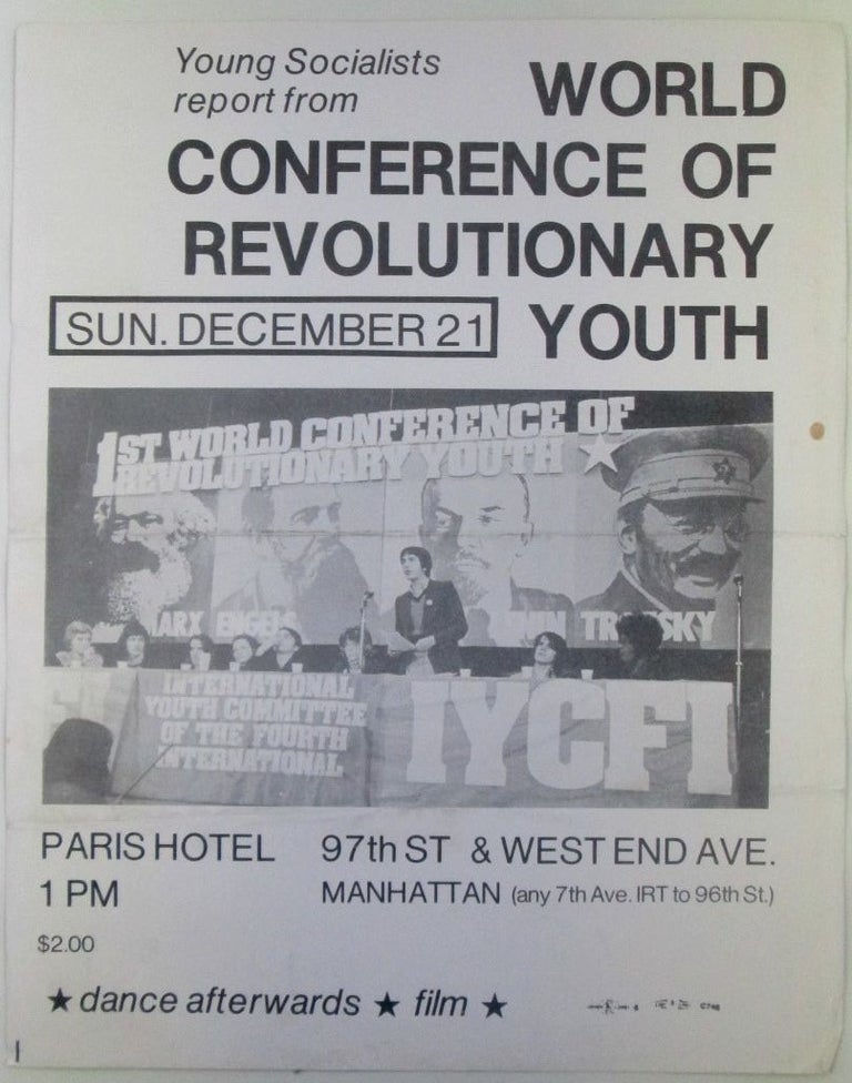 Item #018730 Young Socialists Report from World Conference of Revolutionary Youth Flier/Handbill.