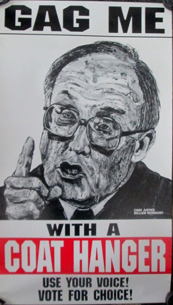 Item #018754 Gag Me With A Coat Hanger. Use Your Voice! Use Your Choice! Pro Abortion Poster. Robbie Conal, artist.