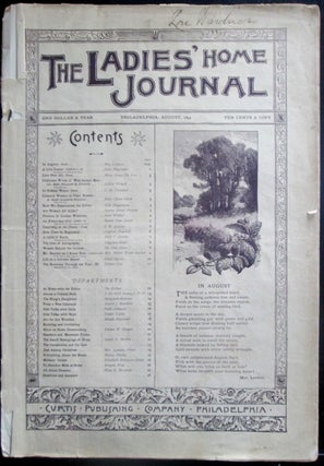 Item #018758 The Ladies' Home Journal. August, 1892. With Part III (of three) of the short story...