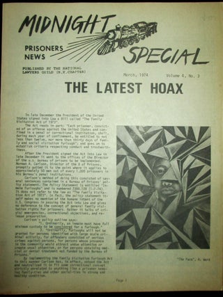 Item #018771 Midnight Special. Prisoner News. March, 1974. Vol 4. No. 3. Authors