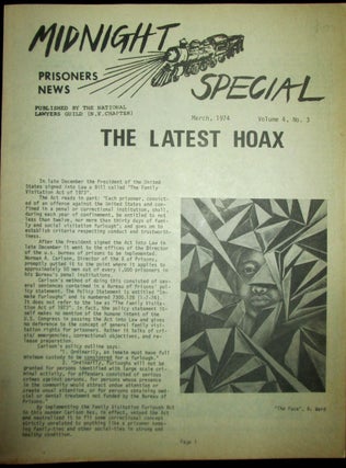 Item #018771 Midnight Special. Prisoner News. March, 1974. Vol 4. No. 3. authors