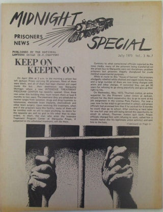 Item #018865 Midnight Special. Prisoner News. July 1973. Vol 3. No. 7. Authors