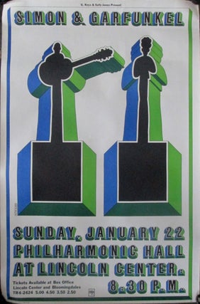 Item #018884 Simon and Garfunkel. Sunday, January 22 Philharmonic Hall at Lincoln Center. Milton...