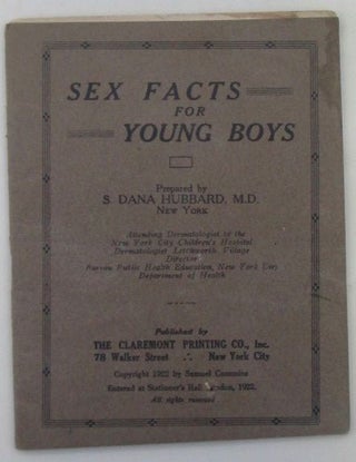 Item #018885 Sex Facts for Young Boys. S. Dana Hubbard