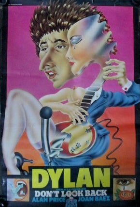 Item #018896 Dylan. Don't Look Back Movie Poster. Alan Aldridge, Harry Willock, artists