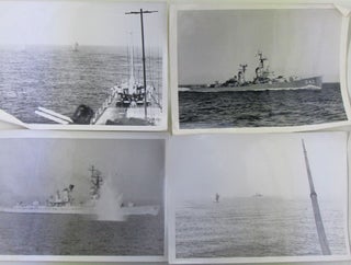 Item #018902 United States Navy Photos of Military Action at Sea. Three Photos, plus one of the...