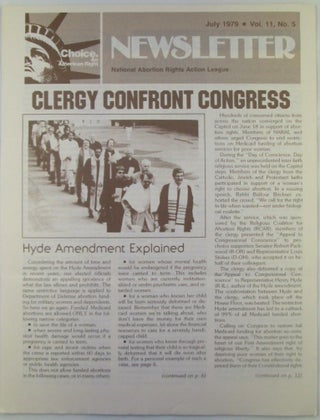 Item #018915 NARAL (National Abortion Rights Action League) Newsletter. July 1979. Vol. 11, No....