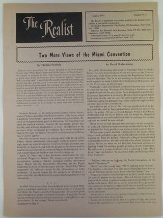 Item #018951 The Realist. August, 1973. No. 97-A. Thomas Forcade, David Wallechinsky