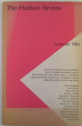 Item #019043 The Hudson Review. Summer 1983. Seamus Heaney, Louis Simpson, Gail Mazur