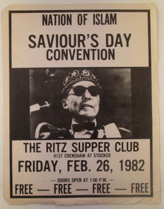 Item #019054 Nation of Islam, Saviour's Day Convention Flier/Handbill. Friday, Feb. 26, 1982