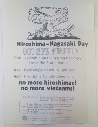Item #019110 Hiroshima-Nagasaki Day/Out Now August 7/ No More Hiroshimas!/ No More Vietnams!...