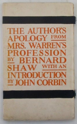 Item #019128 The Author's Apology from Mrs. Warren's Profession. Bernard Shaw, George