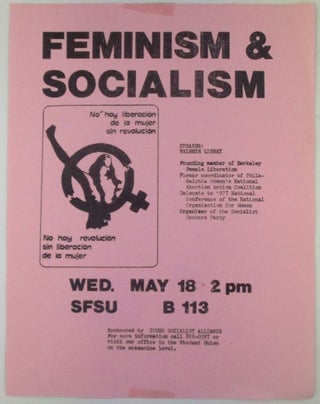 Item #019163 Feminism and Socialism Event Flier/Handbill
