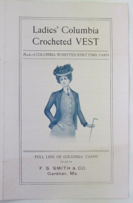 No author given - Ladies' Columbia Crocheted Vest Crochet Pattern