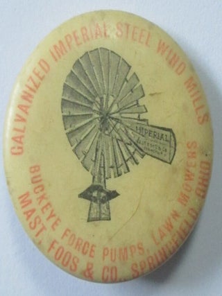 Item #019232 Galvanized Imperial Steel Wind Mills (Windmills), Buckeye Force Pumps, Lawn Mowers....