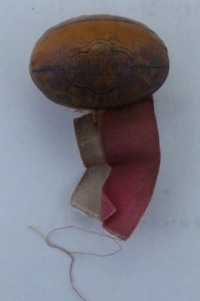 Item #019258 Miniature Football With Red and White Ribbons
