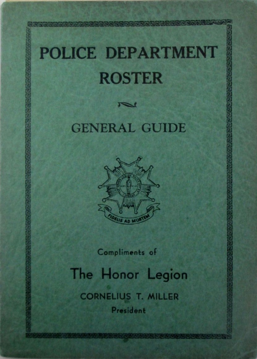 No author given - Police Department Roster. General Guide