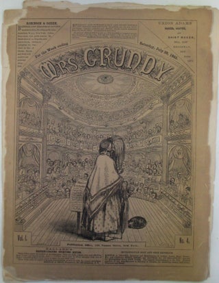 Item #019501 Mrs. Grundy. For the Week Ending Saturday, July 29, 1865. Vol. 1. No. 4. Thomas...