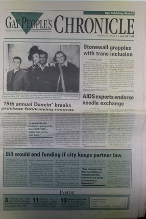 Item #019508 Gay People's Chronicle. July 24, 1998. Vol. 14 No. 4. authors