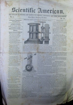 Item #019602 Scientific American. February 24, 1849. Vol. 4. No. 23. authors