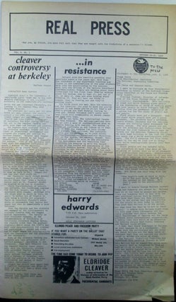 Item #019612 Real Press. October 16-30, 1968. Vol. 2, No. 1. Ralph Abernathy, Tom Hayden