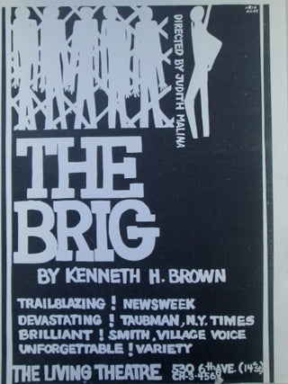 Item #019663 The Brig By Kenneth H. Brown. Show Flier for a Living Theatre Staging. Iris Clay,...