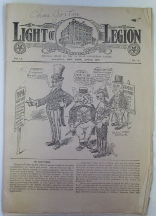 Item #019679 Light of Legion. Official Organ of the National Protective Legion. April, 1907. Vol....