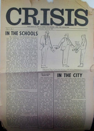 Item #019723 Crisis. Vol. 1, No. 1. March 26, 1969. authors
