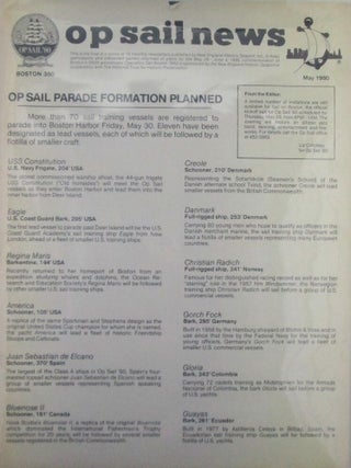 Item #019746 Operation Sail Boston 1980. Collection of Booklets, Patches, Postcards and Ephemera
