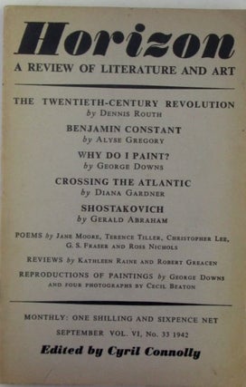 Item #019760 Horizon. A Review of Literature and Art. September, 1942. Jane Moore, G. S. Fraser,...