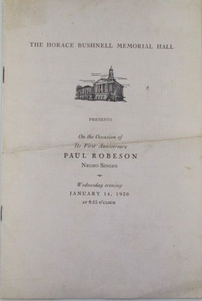 Item #019812 The Horace Bushnell Memorial Hall Presents On the Occasion of its First Anniversary...
