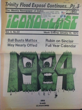 Item #019844 Iconoclast. Week Ending January 14, 1972. Vol. II, No. 22. Jerry Rubin