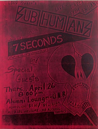 Item #019863 Subhumans with 7 Seconds. Thurs. April 26