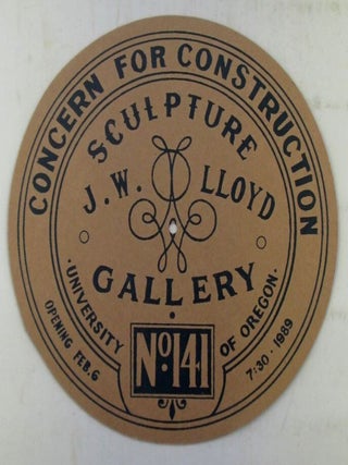Item #019919 Concern for Construction. Sculpture. Exhibition Notice for work at the J.W. Lloyd...