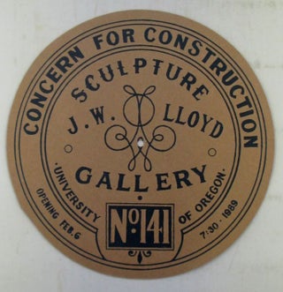 Item #019919 Concern for Construction. Sculpture. Exhibition Notice for work at the J.W. Lloyd...
