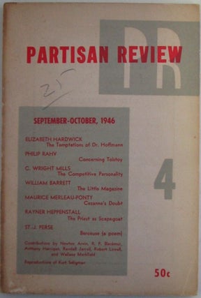 Item #019948 Partisan Review. September-October, 1946. Maurice Merleau-Ponty, R. P. Blackmur,...