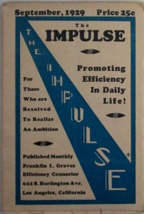 Item #019993 The Impulse. Promoting Efficiency in Daily Life. September, 1929. Franklin L. Graves