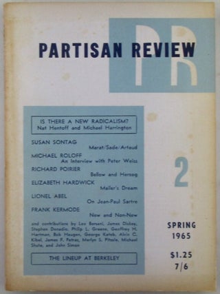 Item #020127 Partisan Review. Spring 1965. Susan Sontag, James Dickey