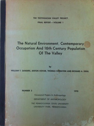 Item #020290 The Natural Environment, Contemporary Occupation and 16th Century Population of the...